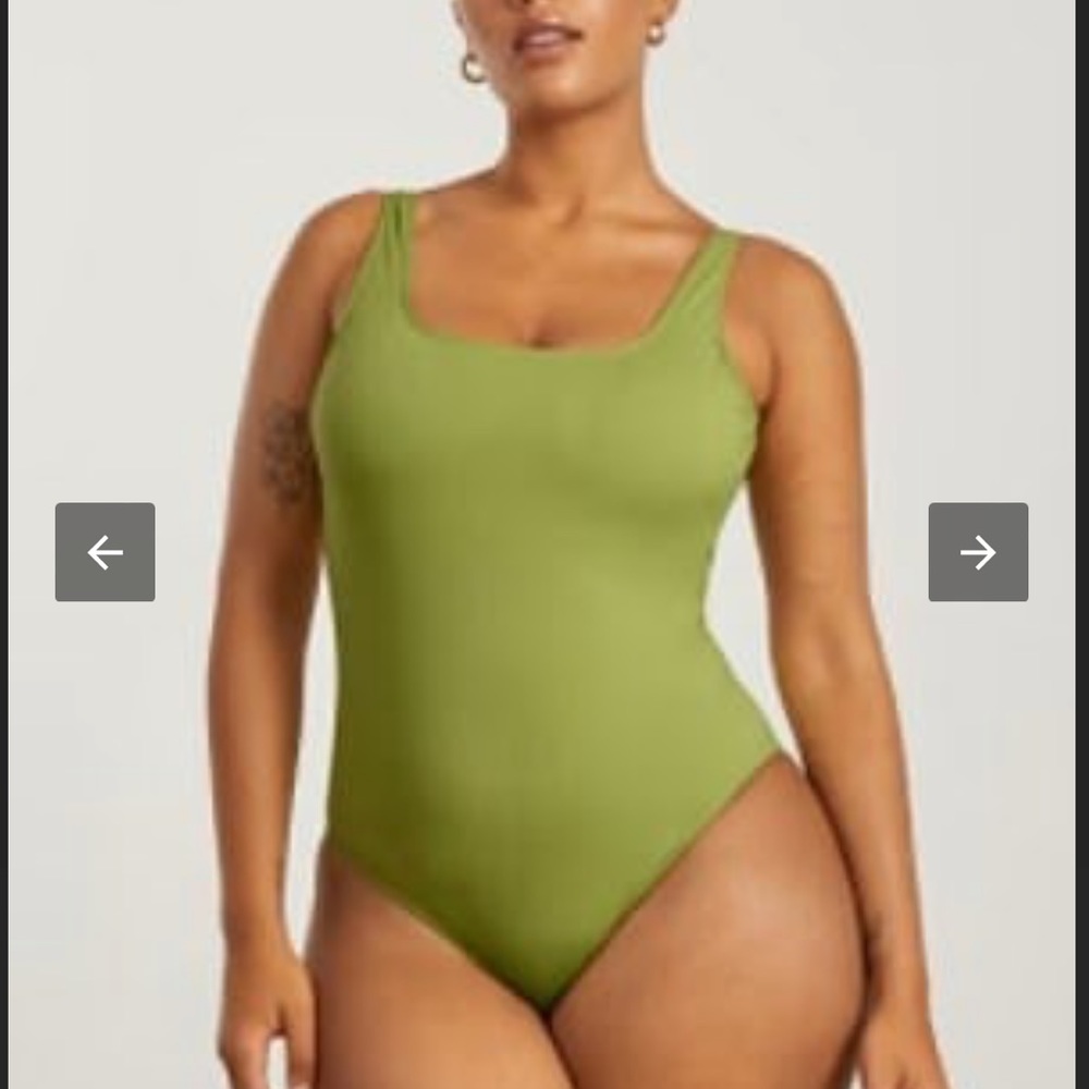 BNWT Everlane lime green swimsuit size small